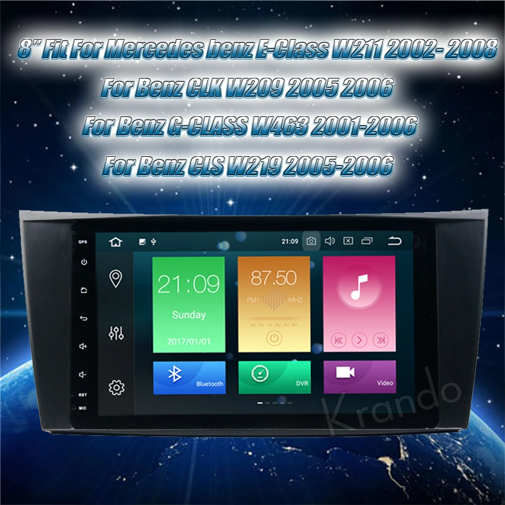 Cheap Krando Android 8.0 8" car radio gps for mercedes for benz e class w211 E200 E260 E300 2002-2008 navigation multimedia system 1 Cheap Krando Android 8.0 8" car radio gps for mercedes for benz e class w211 E200 E260 E300 2002-2008 navigation multimedia system 1