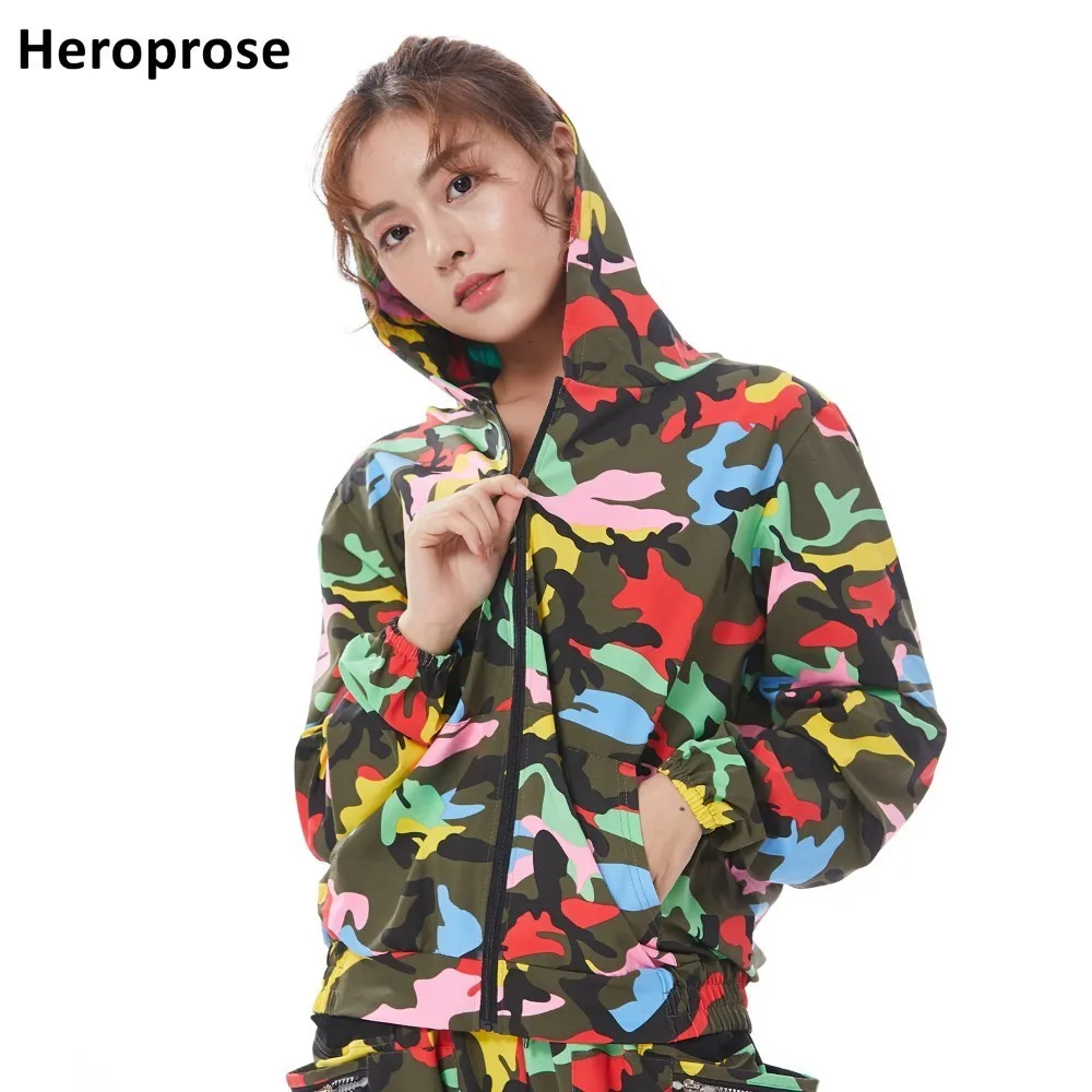 

2021 Spring Autumn Hip Hop Jacket Female Casual Camouflage With A Hood Jacket Chaquetas Mujer Fall Jackets For Women Coat