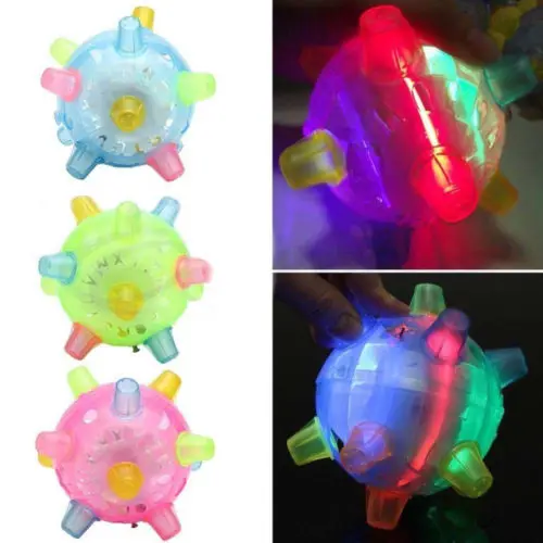 

Colorful Flash Music Ball Toy Jumping Activation Ball-Cat Dog Chew Electric Toys Dancing Ball Gift New