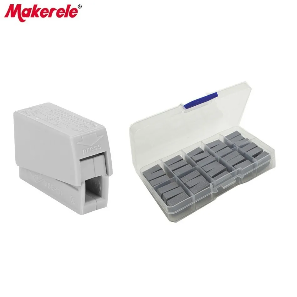 

30 Piece Soft And Hard Wire Terminal Block Single 1 Pin Cable Wire Wiring Connecting Connector For Lamp MKVSE-101