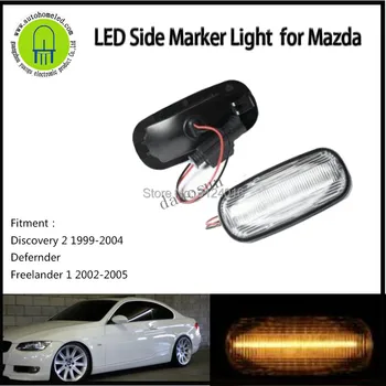 

2pc X dahosun Side Marker for Land Rover Discovery 2 Freelander 1 Defender LED Style Clear Repeater Amber SideLight