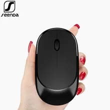 SeenDa бесшумные кнопки 2,4G беспроводная мышь для компьютера ноутбук портативная дорожная мышь мини Ультра тонкая мышь для ноутбук ПК настольный компьютер