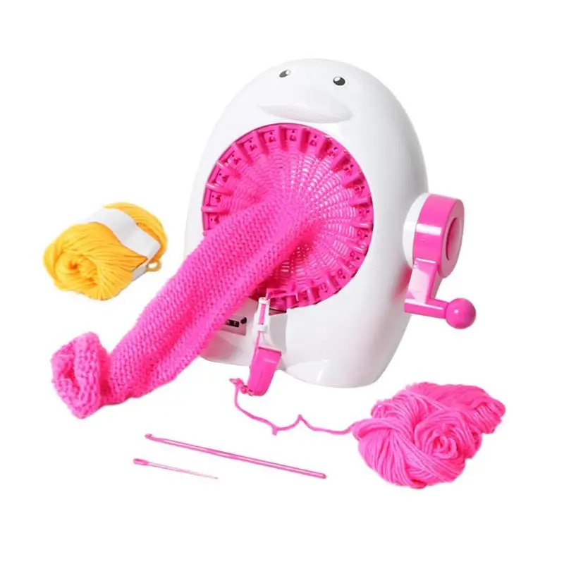 

Cute Penguin Hand Knitting Machine for DIY Scraf Hat Weaving Loom Children Educational Learning Toys Kids Girls Birthday Toys