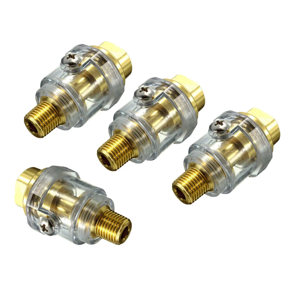 

Set of 4 Male to Female 1/4in BSP Mini In-Line Oiler Lubricator For Pneumatic Tool
