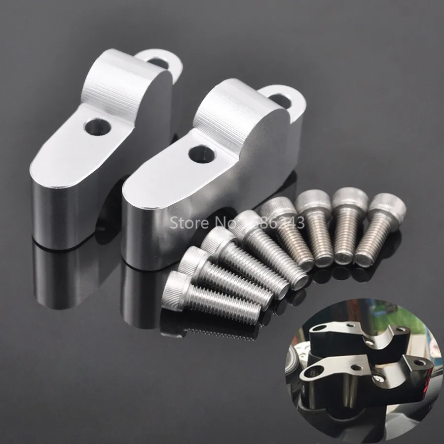 Мотоцикл руль из алюминиевого сплава стояки Ручка Бар Зажим Расширение адаптер для Бенелли BJ250 BJ 250 TNT125 135 TNT250 15-18