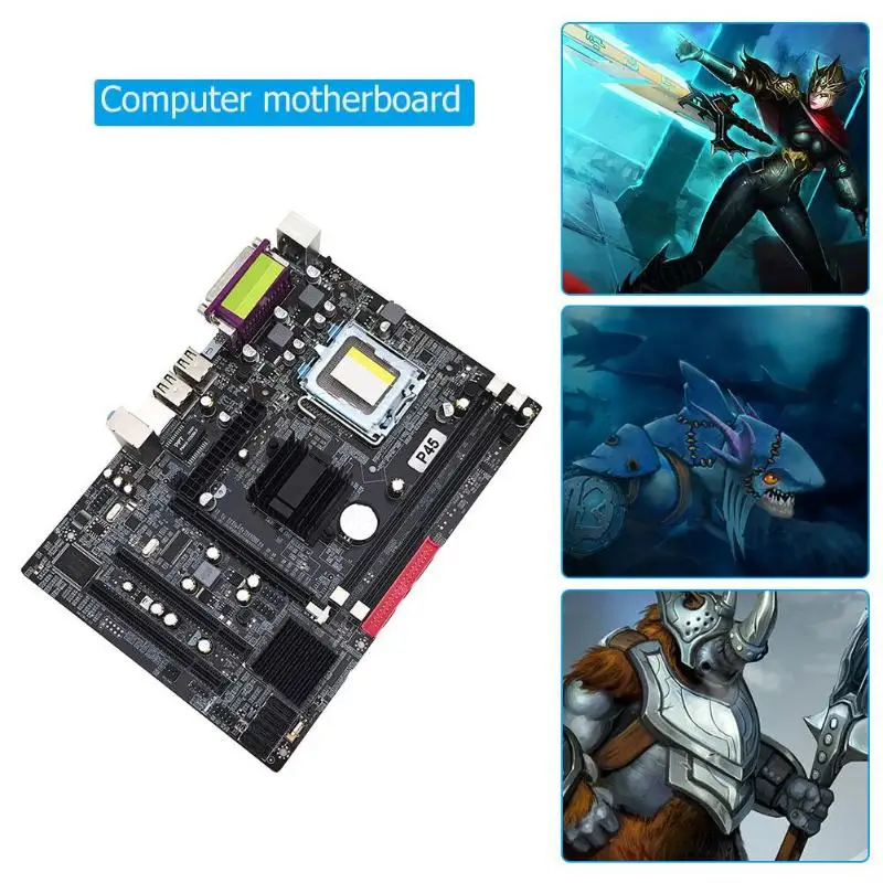 

P45 PC Computer Motherboard For LGA 771 Quad Core Dual Double Channel DDR3 Desktop Memory Mainboard For Intel Xeon P45 SATA2.0