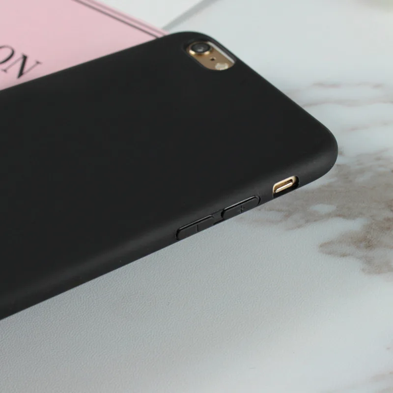 Черный чехол ТПУ для iPhone X Xs 5 8 дюйма XS max 6 XR 1 матовый черный мягкий телефона 7 6S Plus 5S