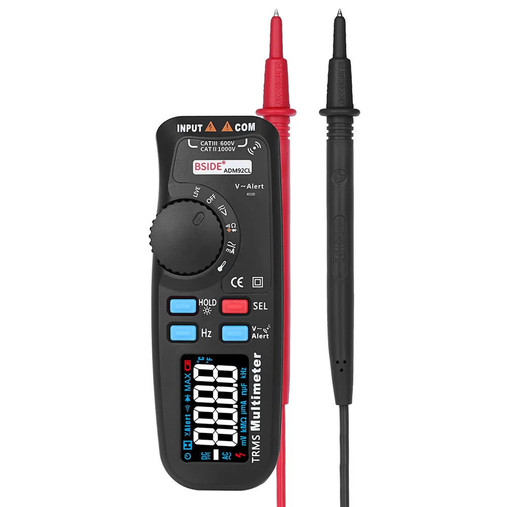 

BSIDE ADM92CL High Precision Digital Multimeter LCD Display Multimetro Auto Range Temp Tester Multifunction Voltmeter Ampermetr