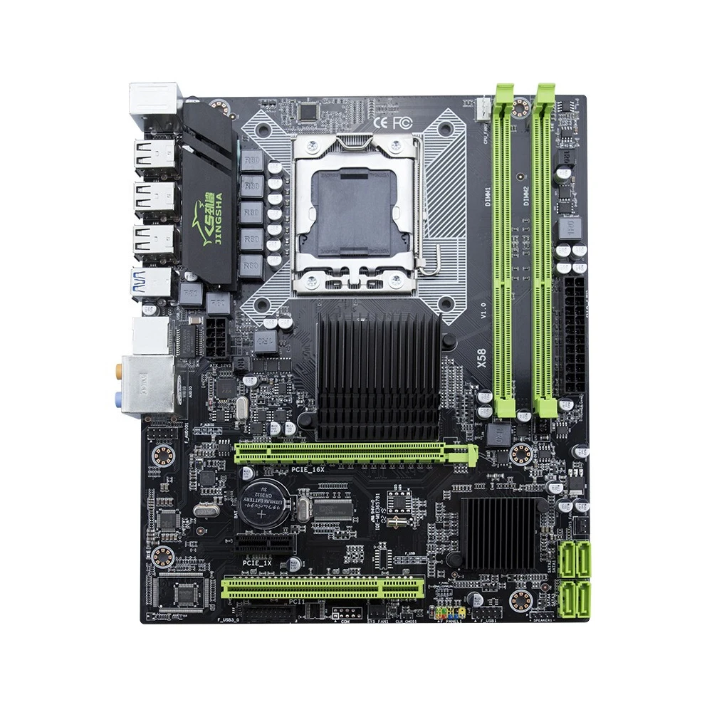 

Jingsha X58 Motherboard LGA 1366 i7 5675 DDR3 1366PIN Mainboard Support RECC M ATX 32GB USB3.0 Motherboard for PC Computer