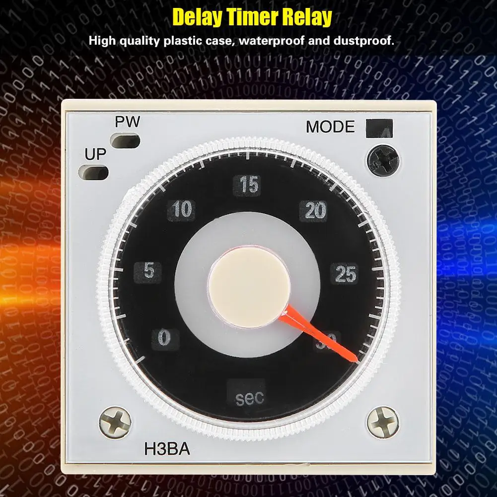 H3BA-N реле таймера задержки ручка Управление реле времени 8-контактный 220VAC реле