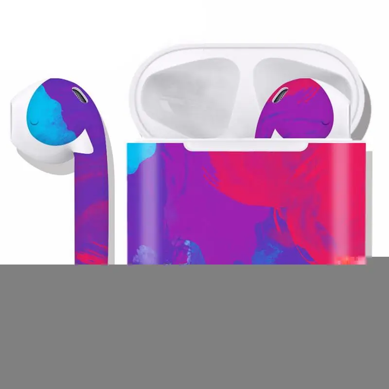 Wireless Bluetooth Headset Earphones Colorful Sticker Waterproof Non-slip Sticker Protective Skin DIY Decals For Airpods Apple Wireless Bluetooth Headset Earphones Colorful Sticker Waterproof Non-slip Sticker Protective Skin DIY Decals For Airpods Apple