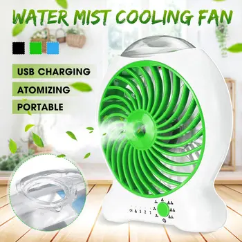 

New Arrival 2019 Portable Mini USB Fan Cooler Household Rechargeable Water Mist Cooling Fan Desktops Air Conditioner Humidifier