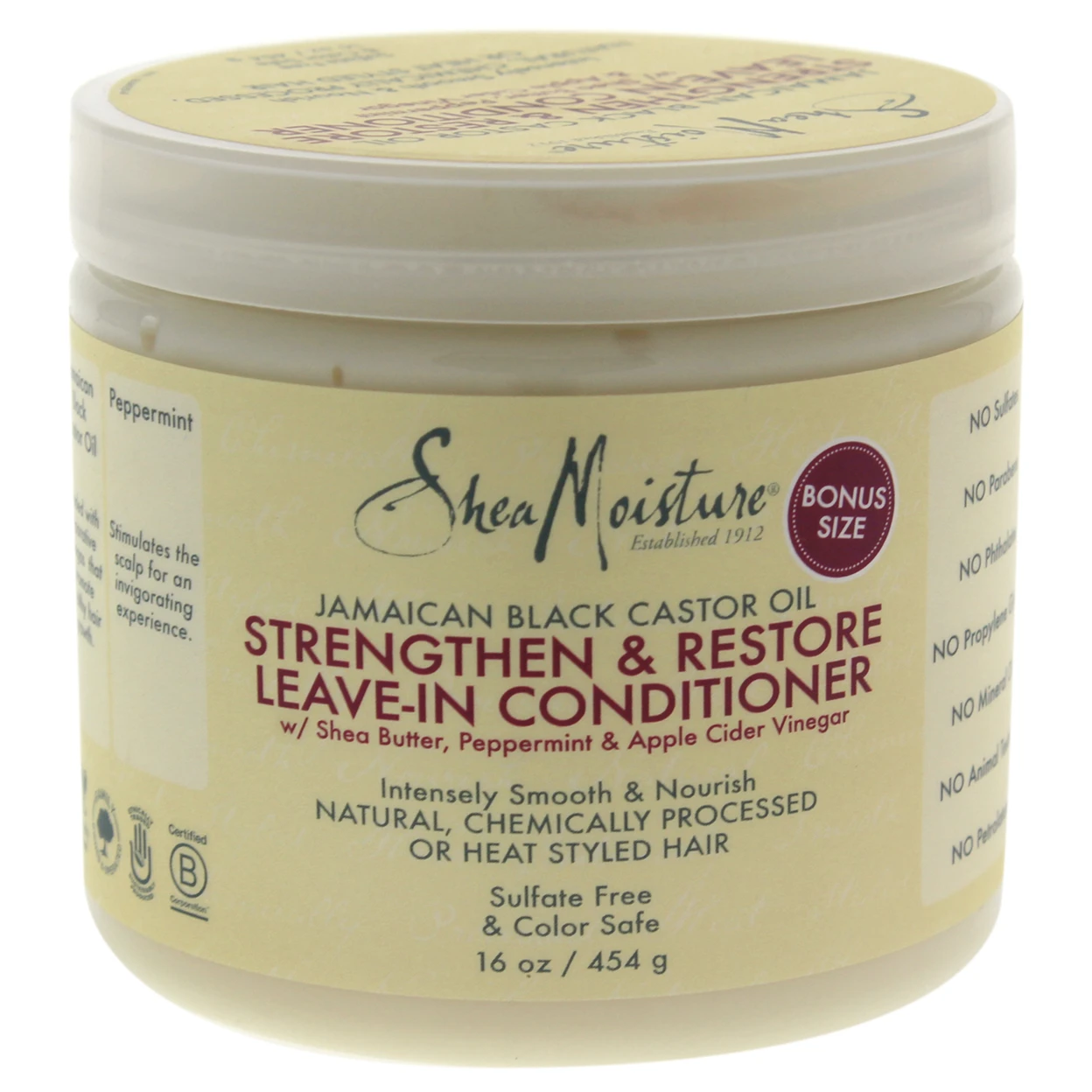 Jamaican Black Castor Oil Reparative Leave In Conditioner by Shea Moisture for Unisex 16 oz