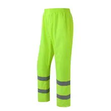 Светоотражающие дождь брюки транзитная дорога Водонепроницаемый утолщенной ткани Оксфорд флуоресцентный желтый штаны для езды