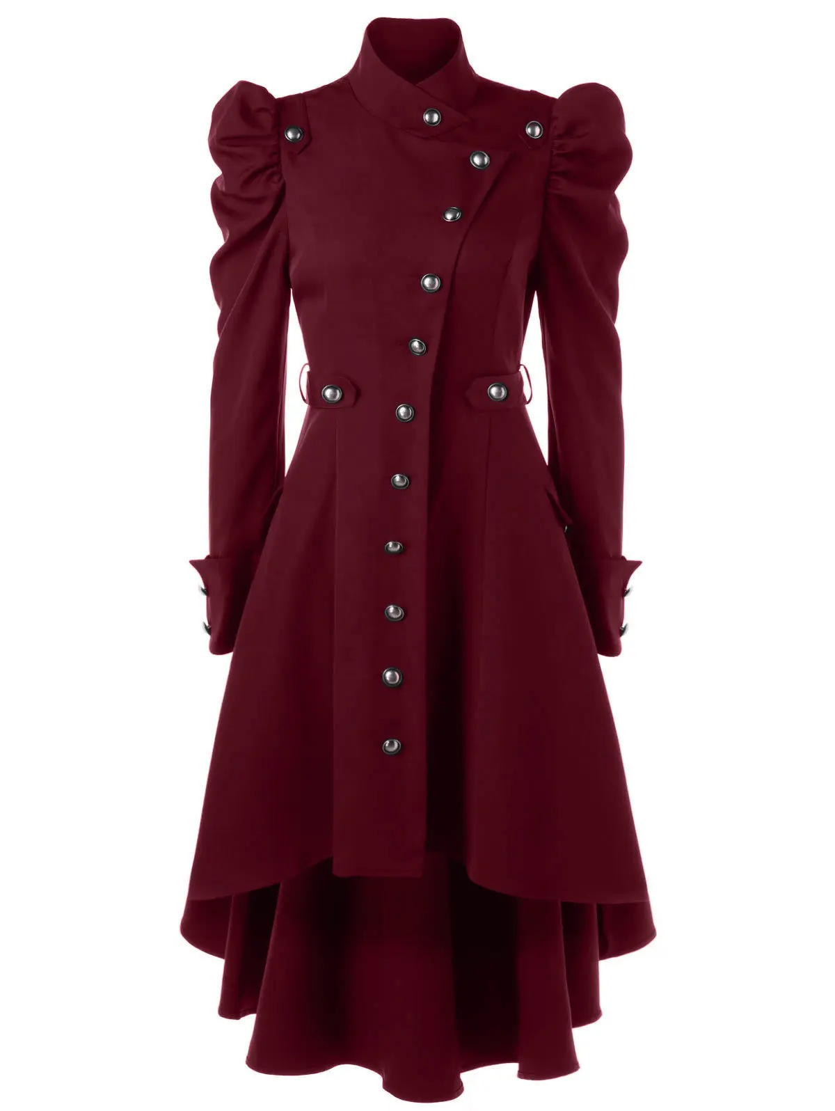 Женское готическое зимнее пальто в стиле стимпанк, куртка с длинным рукавом и шляпой, костюм для косплея, черное пальто, средневековая благородная верхняя одежда принцессы