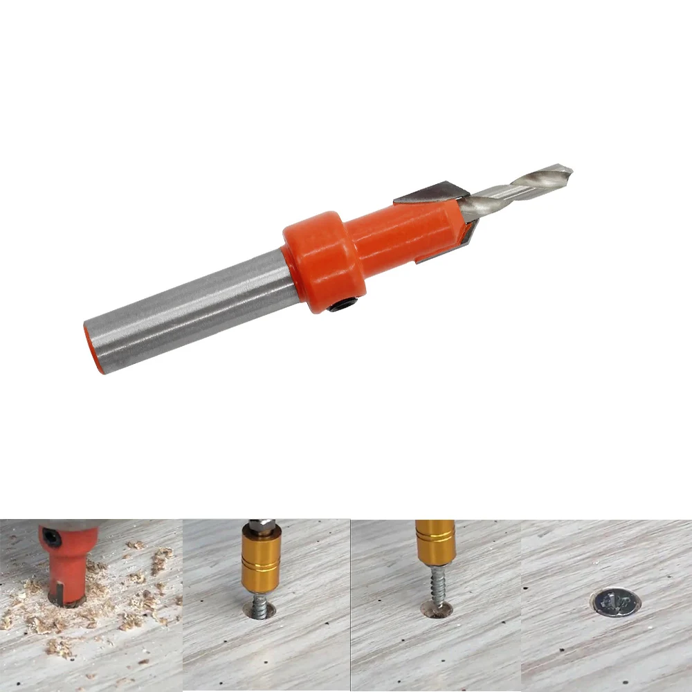 HSS countersink drill bit Drill Bit Screw Tap Deburr Countersinking for Woodworking Screws Chamferi