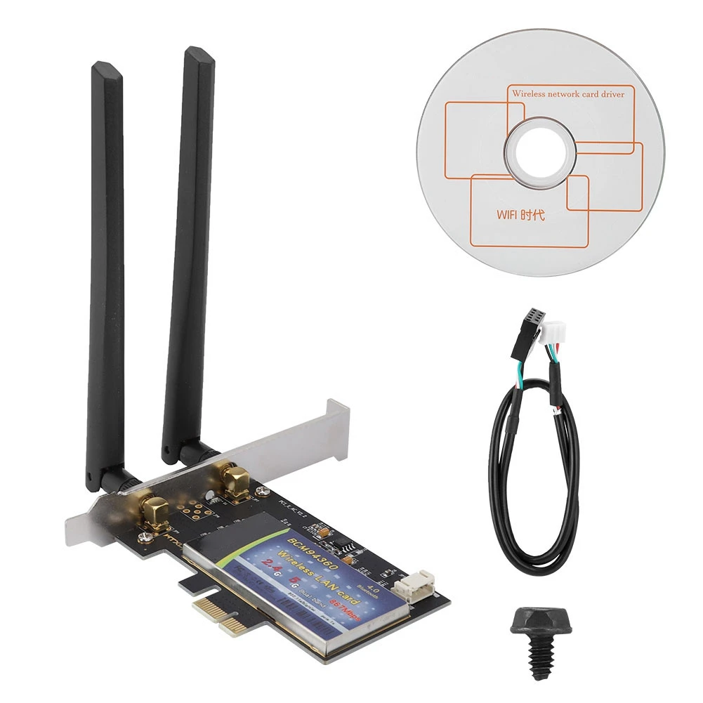 

PCI-E Desktop PC AC Dual-band 1300Mbps Wireless Network Card Bluetooth 4.0