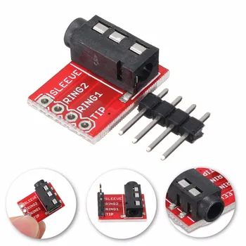 

LEORY 50 pcs 3.5mm 1.2*1.7cm Plug Jack Stereo Headset TRRS Audio Socket Breakout Board Extension Module