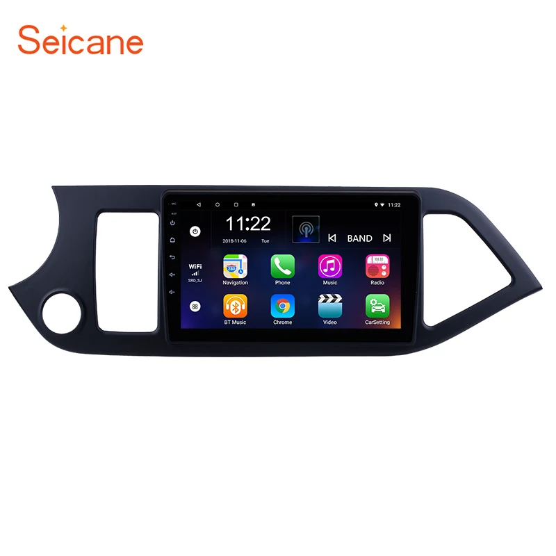 

Seicane Android 8.1 Quad Core Car GPS Radio for 2011-2013 2014 KIA PICANTO Morning HD 1024*600 Navigation Multimedia Mirror link