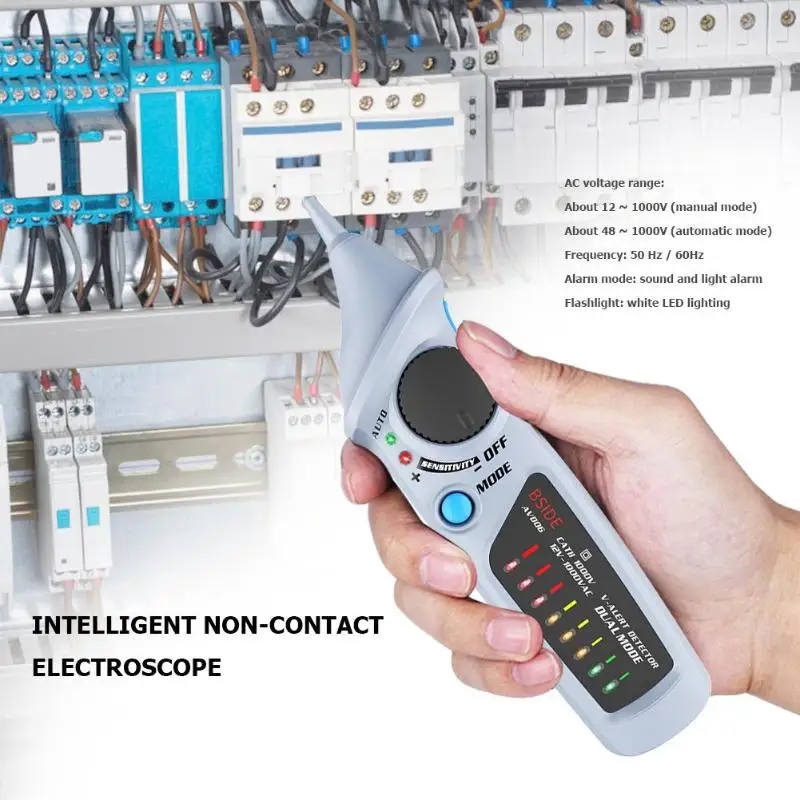 BSIDEAVD06 12 1000V Adjustable Sensitivity Smart Non contactAC Voltage