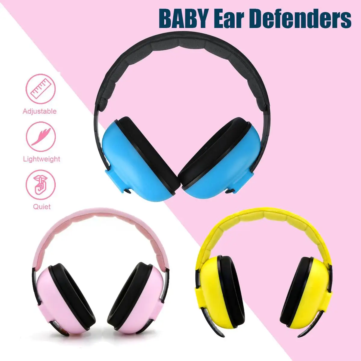 

3 Colors Children Kids Ear Muffs Hearing Protection Noise Reduction Ear Protector With Ear Cover For Defenders Safety Earphone