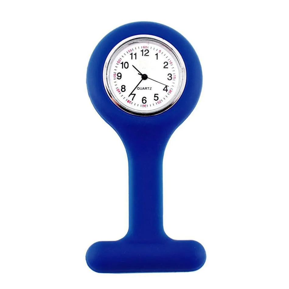 Темно-синий многофункциональные силиконовые часы Повседневная мода Т-образный медсестра силиконовые часы Секундомер