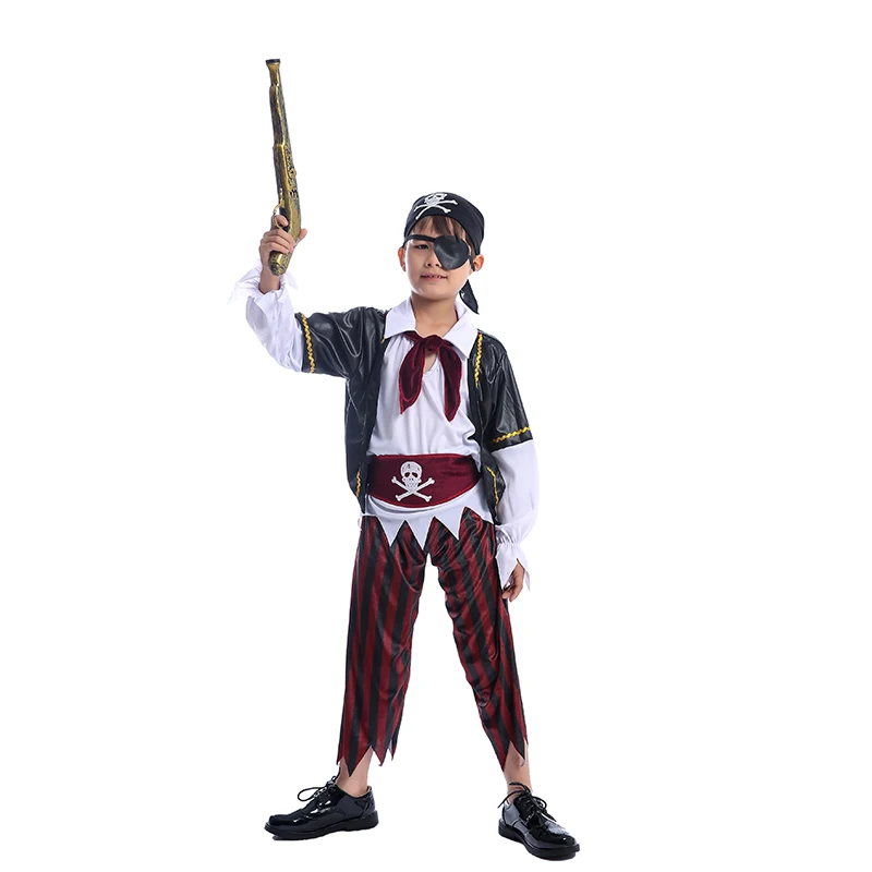 

Children's Little Barbarian Pirate Chic Look Kids New Reckless Style Boy Adventure Seek Pirate Costume Halloween Cosplay