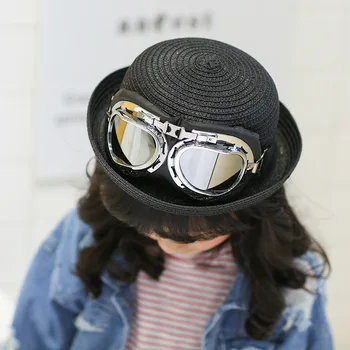 

2019 Summer New Pilot Glasses Bucket Hats Boy Panama Sunhat Fishing Hat Floppy Bob Caps Girl