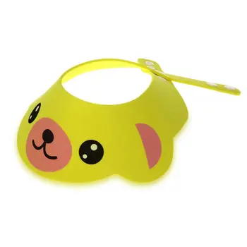

Baby Kid Toddler Bath Shower Cap Hat Wash Hair Shampoo Shield Adjustable Yellow