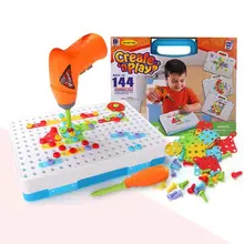 144 шт Пластиковые Детские обучающие игрушки, набор инструментов для группы винтов, отрезная игрушка, дизайн, здание, кретивная обучающая игрушка
