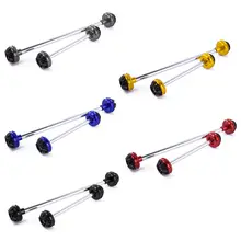 Motorcycle Parts Front Rear Axle Fork Wheel Crash Protector Slider for Suzuki GSXR GSX-R 600 750 1 set Front Rear Aluminum axle slider wheel protector front and rear for ducati scrambler