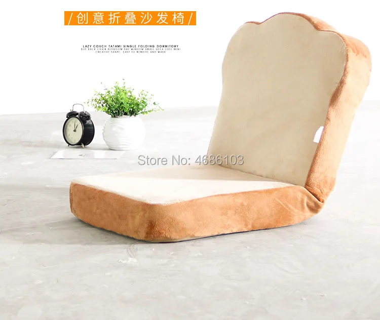 

2019 new Cute Toast Style Floor Legless Sofa Folding Lazy Sofa Single Bedroom Balcony Floating Window Backrest Chair