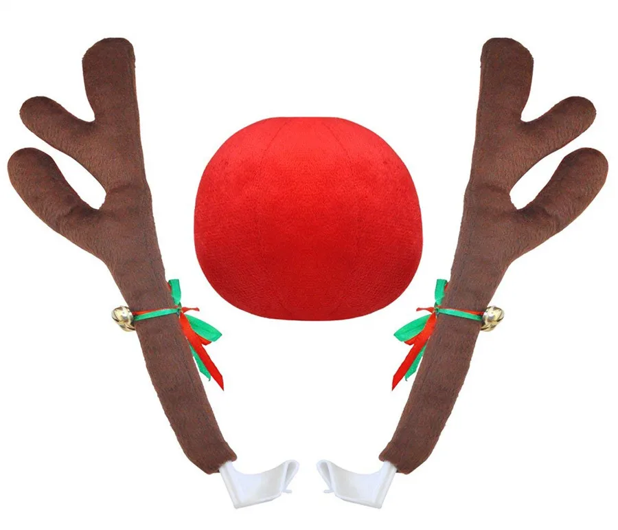 

New Car Christmas Decorations Reindeer Antler Costume Kit with Jingle Bell