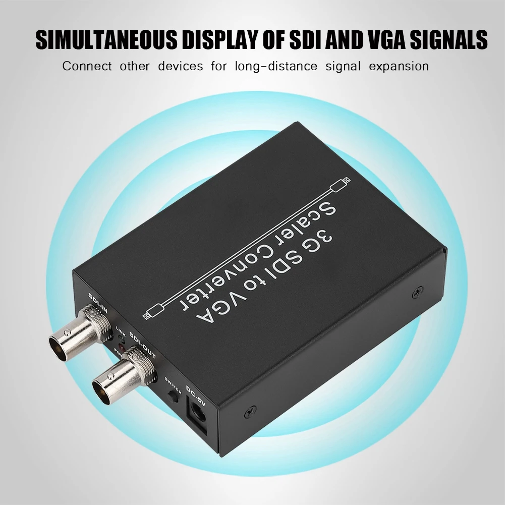SDI в VGA+ SDI конвертер 3G-SDI HD-SDI в VGA 1080P конвертер адаптер 110-240 в США/ЕС/Великобритания вилка опционально