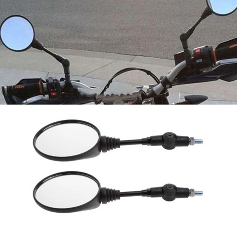 

1 Pair Black 100% brand new and high quality Universal Motorcycle 10mm Foldable Side Rearview Mirrors For Yamaha H/onda