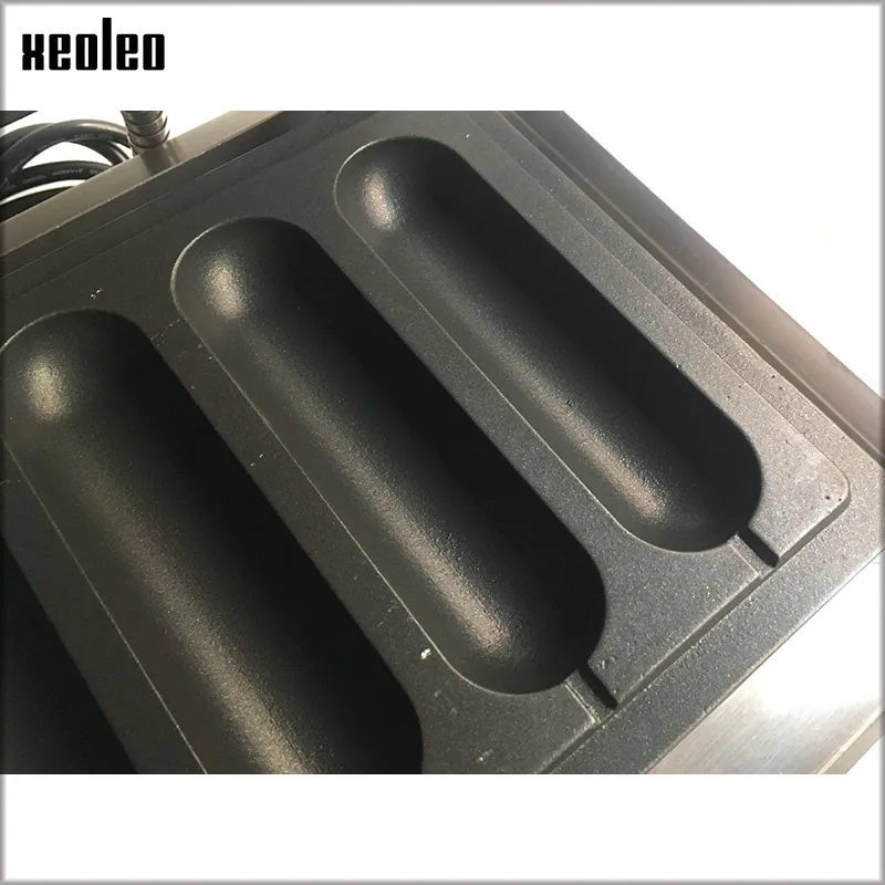 XEOLEO Hot dog waffle maker Sausage Machine Hot Dog machine Electric 5 pieces Non stick French Muffin hot dog lolly stick maker
