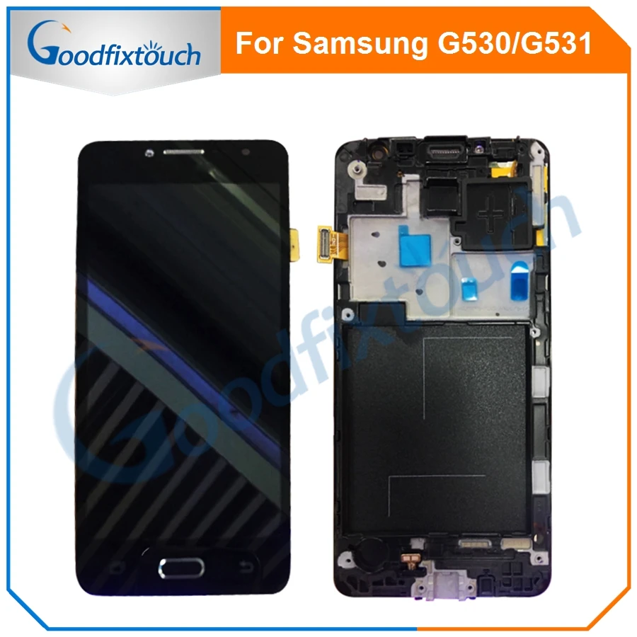 Najtaniej Do Samsung galaxy grand prime G531 G531F SM G531F G531H wyświetlacz LCD montaż digitizera ekranu dotykowego z ramą G530 G530H G530F