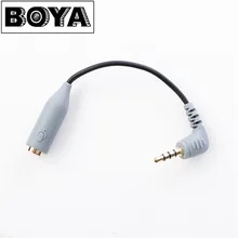 Boya cabo adaptador de microfone, cabo adaptador de microfone para trrs BY-CIP2 3.5mm para ipad e ipod touch iphone BY-WM8 BY-WM6 acessórios para microfone