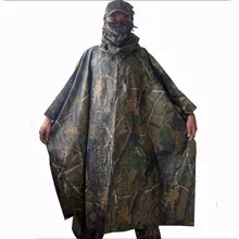 Весна Осень камуфляж на открытом воздухе охота Походный плащ водонепроницаемый для мужчин стрельба пончо для рыбалки тент Небесный счет Land Pad