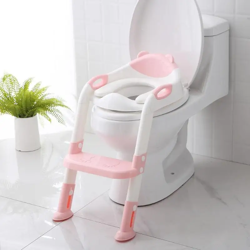 Складной горшок младенческой Дети Туалет Обучение сиденья со Регулируемая Лестница Baby Care для приучения к горшку сиденье для мальчиков и