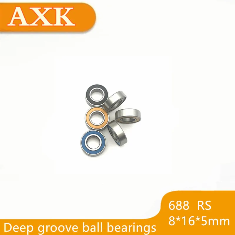 

2023 New Hot Sale Free Shipping The Rubber Sealing Cover Abec5 Thin Wall Deep Groove Ball Bearings 688 688-2rs 8*16*5 Mm 688rs
