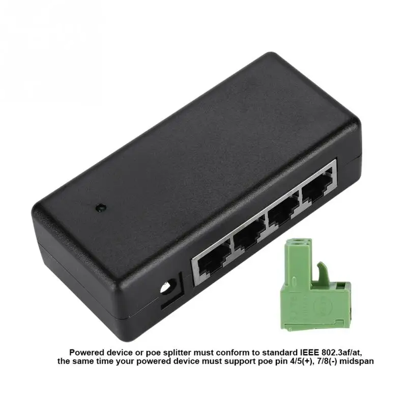 DC12V 48V 4 портовый адаптер питания PoE Ethernet блок инжектор для IP камеры|Коробки
