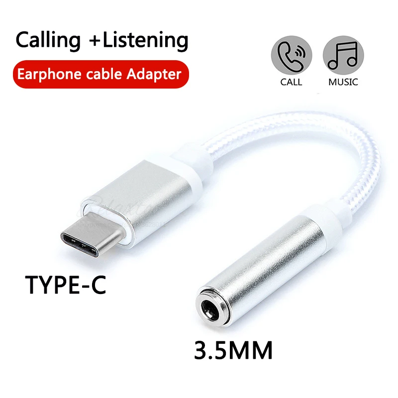 Адаптер для наушников type C до 3,5 мм usb type-C USB-C до 3,5 AUX аудио разъём, кабель Разъем для наушников переходник для Xiaomi 8