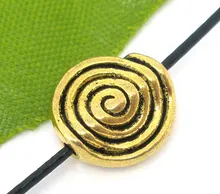 DoreenBeads 50 шт. золотистые круглые Распорки, бусины, фурнитура 12x11 мм (B04940) yiwu