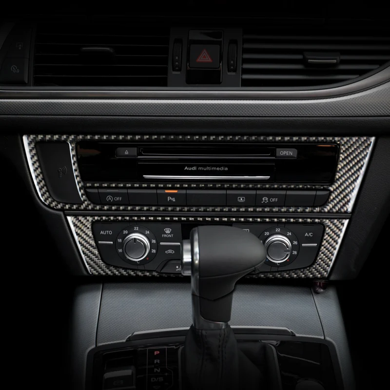 

Car Interior Air conditioning CD panel 3D Sticker for Audi a6 c4 c5 c6 c7 4f quattro A7 Accessories Car Styling