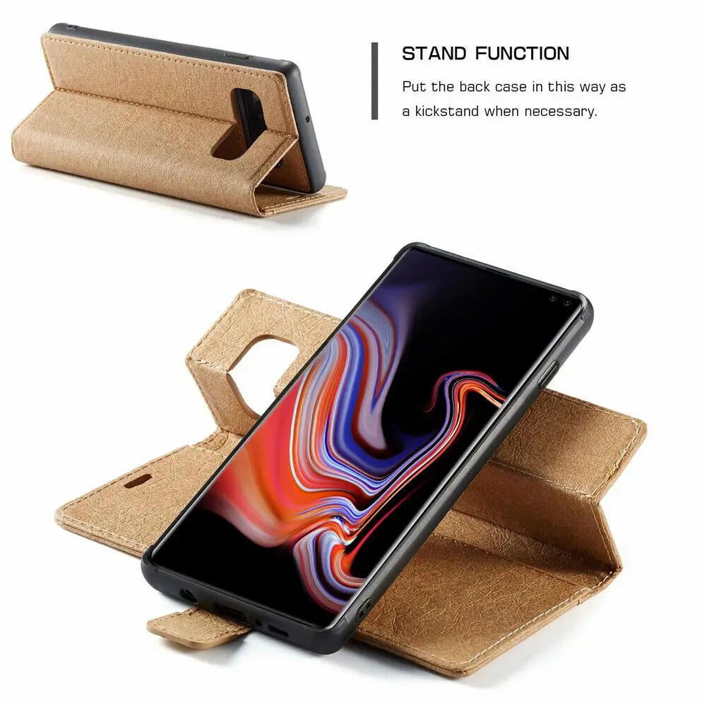 Для Samsung Galaxy S10 S9 S8 + Plus S10e Note 10 9 8 съемный магнитный флип чехол из искусственной