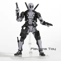 Marvel Amazing Yamaguchi Revoltech No.001EX Дэдпул X-Force серый ПВХ фигурка Коллекционная модель игрушки