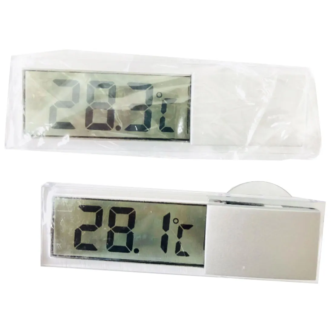

LCD Car Digital Window Thermometer On The Window Celsius Fahrenheit With Clock Function Mini Weather Station
