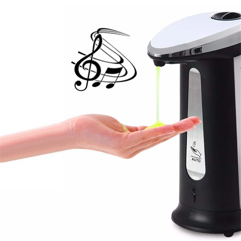 

400Ml Automatic Liquid Soap Dispenser Smart Sensor Touchless Sanitizer Dispensador for Kitchen Bathroom With Music With Led