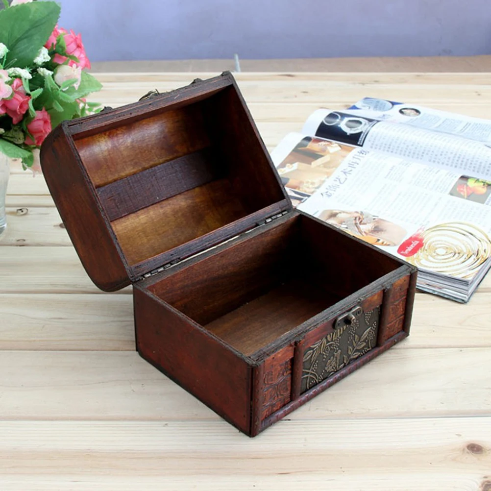 3pcs Jewelry Storage Box Wooden Durable Antique Sundries Box for Girls Women Jewelry Organizer